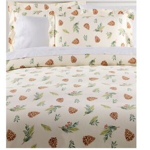 L.L. Bean Evergreen Flannel Comforter King + 2 Shams